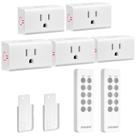 Tomada de controle remoto SURAIELEC 5 tomadas 2 controles remotos 15A 30m