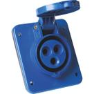 Tomada de Embutir Industrial 2P+T 32 A 220-250 Vca 6 H Tramontina Tomada de Embutir Industrial 2P+T 32 A 220-250 Vca 6 H Tramontina