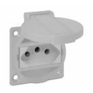 Tomada de Embutir TBSEN 2P + T 20A Com Tampa Sibratec - Branco