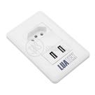 Tomada De Parede 1 Entrada Fonte 2 Usb 5v 10a Bivolt
