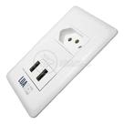 Tomada De Parede 1 Entrada Fonte 2 Usb 5v 10a Bivolt