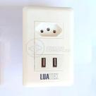 Tomada De Parede 1 Entrada Fonte 2 Usb 5v 10a Bivolt
