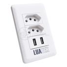 Tomada De Parede 2 Entrada Fonte 2 Usb 5v 10a Bivolt