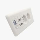 Tomada de Parede com USB Tomada Dupla 10A 2 Portas USB 5V Modelo Luxo Branco Smart Bracelet Tomada de Parede com USB Tomada Dupla 10A 2 Portas USB 5V Modelo Luxo Branco Smart Bracelet