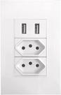 Tomada De Parede Duo Com 2 Entradas Usb Bivolt Jwcom - YESHI