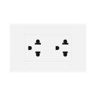 Tomada De Parede Dupla Branca 15A EUA, Soquete Multiuso 110-250V 120mm X 74mm, Tomada Universal