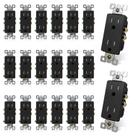 Tomada de parede, ELEGRP, resistente a violações, 15A, 125V, 20Pk Tomada de parede, ELEGRP, resistente a violações, 15A, 125V, 20Pk
