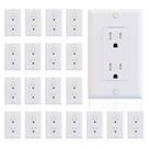 Tomada de parede, ELEGRP, resistente a violações, 15A, 125V, 20Pk