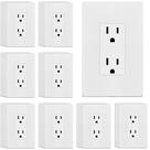 Tomada de parede ENERLITES 61502-MW 15A 125V, pacote com 40 unidades, branca fosca Tomada de parede ENERLITES 61502-MW 15A 125V, pacote com 40 unidades, branca fosca