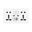 Tomada De Parede Tipo-C Com Carregamento Rápido De 18W, Interruptor Duplo, Tomada Universal Padrão Tomada De Parede Tipo-C Com Carregamento Rápido De 18W, Interruptor Duplo, Tomada Universal Padrão