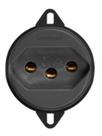 Tomada de Piso 2P+T 20A Preta - Blux