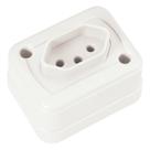 Tomada de Sobrepor 2P+T 10 A 250 V Tramontina Branco embalagem Flow Pack