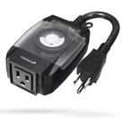Tomada de temporizador de luz externa à prova d'água Fosmon 15A 1/2HP