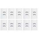 Tomada Dupla 10a/250v C/ Placa 4x2 Fame Modulare - Kit 10 Un