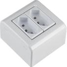 Tomada Dupla 10a/250v Sobrepor Tramontina Lizflex Branca Tomada Dupla 10a/250v Sobrepor Tramontina Lizflex Branca