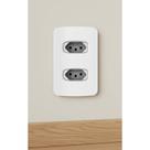 Tomada Dupla 10A Branca Placa 4x2 - Instalação Segura e Mode