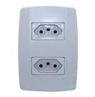 Tomada Dupla 10a Monobloco 3 Pinos C/ Espelho Ilumi 80120
