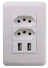 Tomada Dupla 2 + Usb