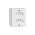 Tomada dupla 20A 2 Pino + Terra 250V Sobrepor Ilumi Tomada dupla 20A 2 Pino + Terra 250V Sobrepor Ilumi