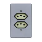 Tomada Dupla 250V Com Placa 10A Pial Legrand 54345