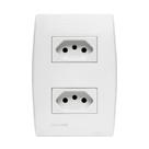 Tomada Dupla 2P + T 20 Amperes 250 Volts Branca Linha ILUS SOPRANO