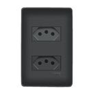 Tomada Dupla 2P+T 20A 250V Distanciadas Habitat Black Fame - Ref. 4058
