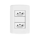 Tomada Dupla 2x4 Com Placa 10a Modular Pluzie