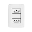 Tomada Dupla 2x4 Com Placa 10a Modular Pluzie