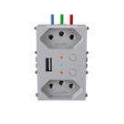 Tomada dupla com usb wi-fi smart weg home refinatto