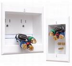 Tomada dupla Cord Hider PowerBridge TWO-PRO-6 para TV de parede
