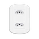 Tomada Dupla Distanciada 2P+T 10A Fame Blanc+ 3919 Branca