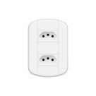 Tomada Dupla Fame Blanc+ 2P+T 20A com Placa 4x2 Branca