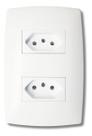 Tomada Dupla Home 10A com Placa Branca - B.lux Tomada Dupla Home 10A com Placa Branca - B.lux