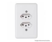 Tomada Dupla Ilumi Stylus Bip 2P T C/Pl 10A 250V 20120