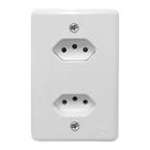 Tomada Dupla Monobloco 20A 250V Branco Stylus - Ilumi