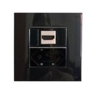 Tomada Dupla Móvel 3 Pinos 10a + HDMI Gesso Drywall Marmore Granito Pedra Embutir Preto Margirius Tomada Dupla Móvel 3 Pinos 10a + HDMI Gesso Drywall Marmore Granito Pedra Embutir Preto Margirius
