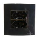 Tomada Dupla Móvel Marmore Drywall Gesso Granito Móveis Pedra Embutir 3 Pinos 10a Preto Margirius