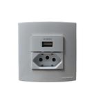 Tomada Dupla Para Móveis Margirius 10/20a + Usb - Branca