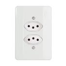 Tomada Dupla Placa Milleniun Entradas 2P 20A/250V Mec-Tronic