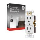 Tomada dupla reforçada GE UltraPro Heavy-Duty 15 A branca