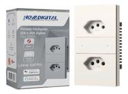 tomada dupla zigbee Nova digital linha safira cor BRANCO SA-T2W