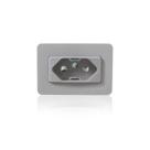Tomada Easy Instal Simples Cinza de Embutir de 2 Pinos + 1 Terra de 20a 250v Guidini