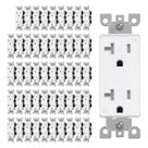 Tomada elétrica CML 20 Amp Matte White Decor, pacote com 50