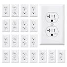 Tomada elétrica de parede ELEGRP Duplex 20A 125V TR WR WR, pacote com 20