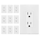 Tomada elétrica de parede ENERLITES 61502-TR-MWSID 15A 125V, pacote com 10