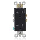 Tomada elétrica de parede Leviton T5825 20A Decora Black