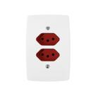 Tomada elétrica dupla 20a finesse vermelho blux Tomada elétrica dupla 20a finesse vermelho blux