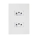 Tomada Elétrica Dupla Branca 10A Completa Linha I9 - Ilumi