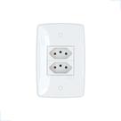 Tomada elétrica dupla placa branca 4x2 10a finesse blux Tomada elétrica dupla placa branca 4x2 10a finesse blux