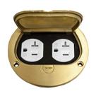 Tomada elétrica ENERLITES 4", tampa de caixa de piso de latão, 20A